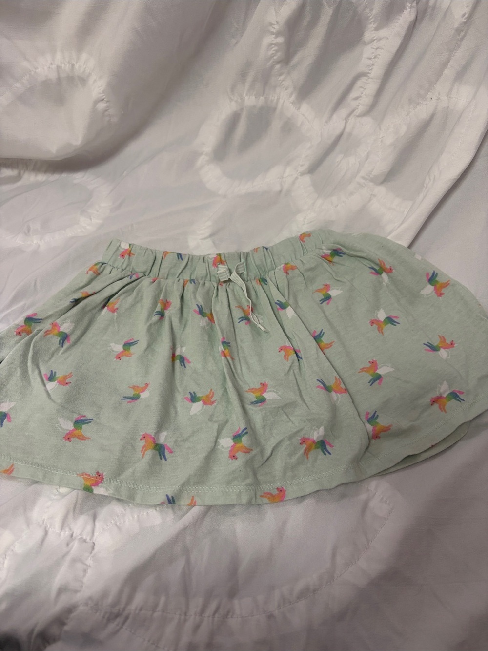 Cat & Jack Mint Green Skort with Rainbow Unicorns